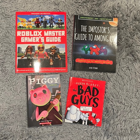 Children’s Book Set of 4 Roblox Among Us Piggy Bad Guys - Picture 1 of 3